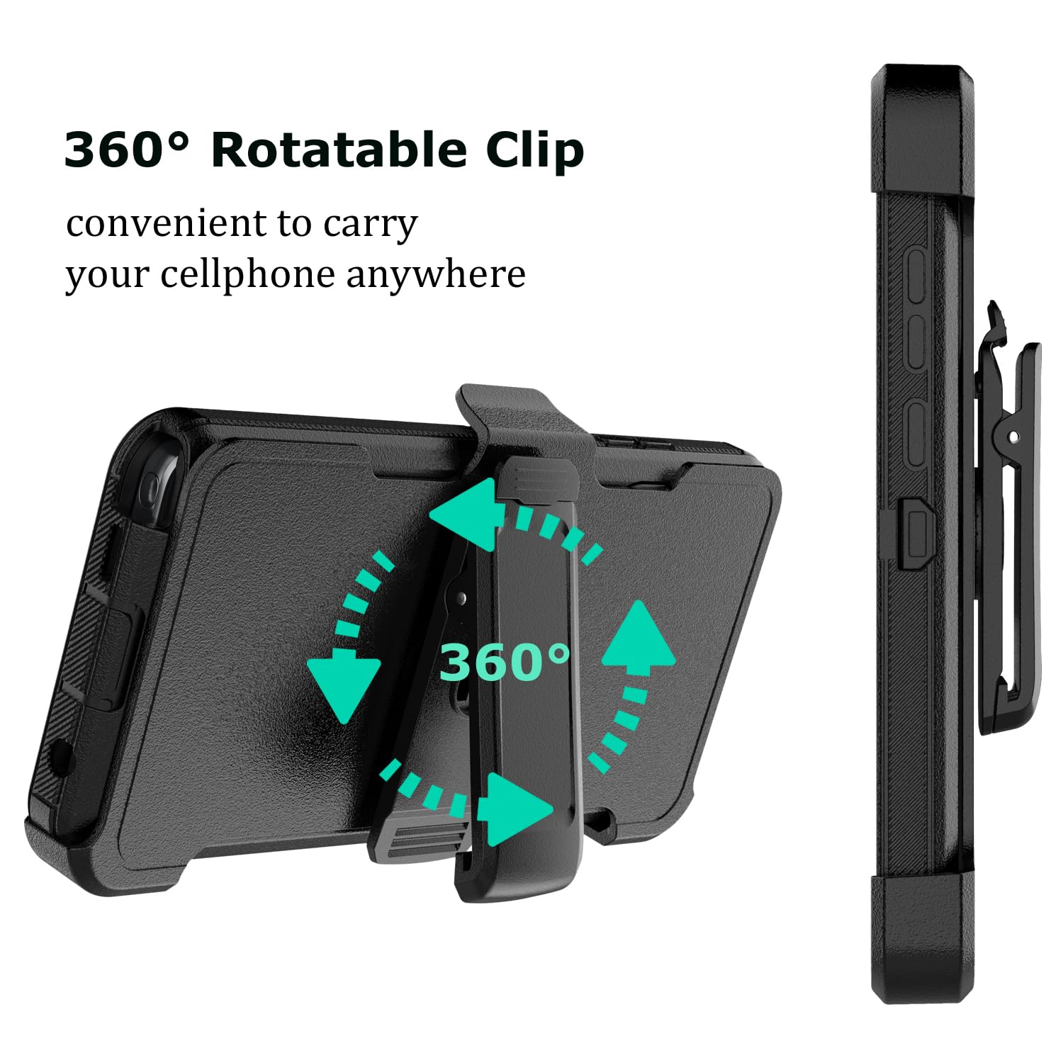 Funda para Moto G Stylus 5G 2024, para Motorola G Stylus 2024 5G con clip para cinturón, funda para teléfono [protector de pantalla integrado], protector de soporte, resistente, a prueba de