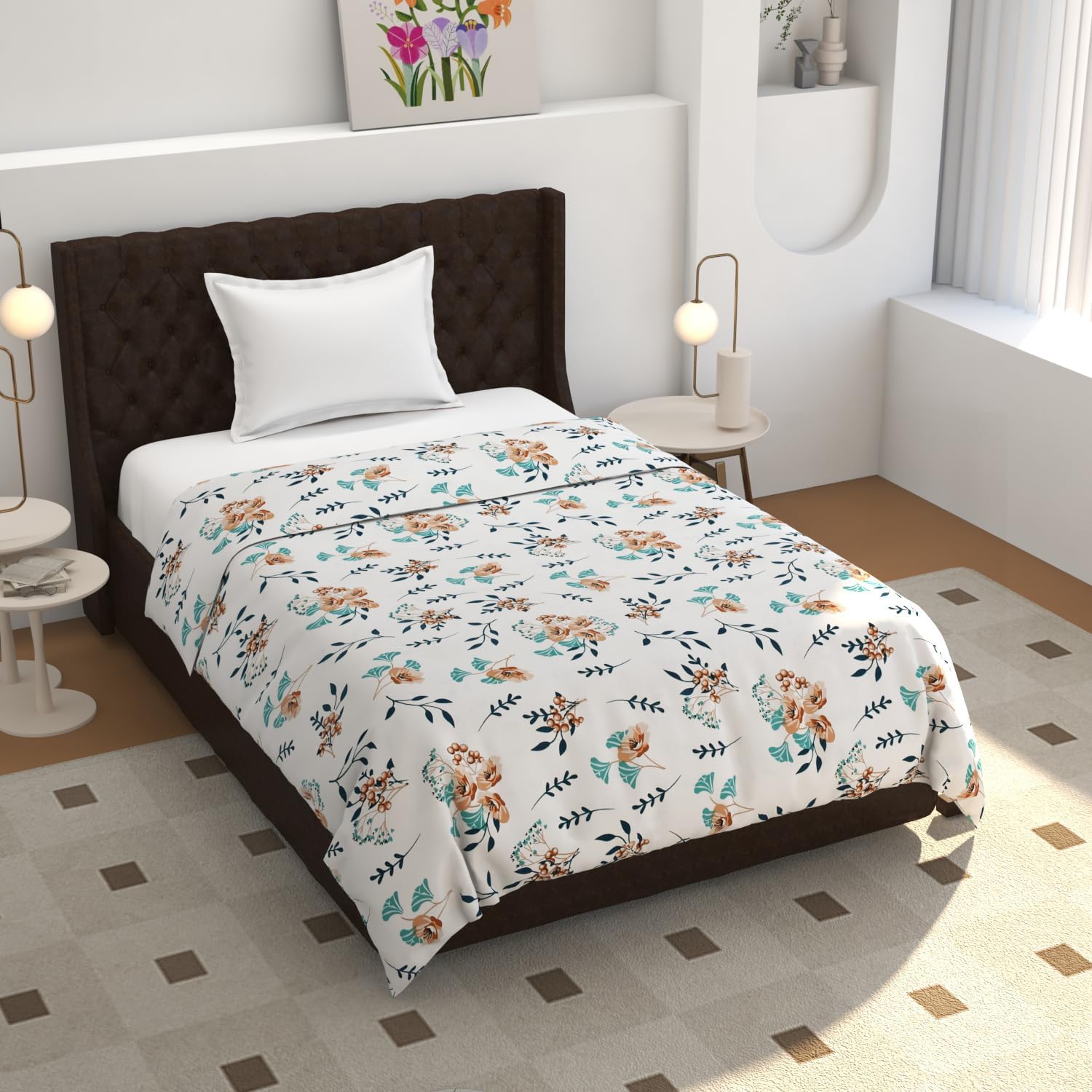 Premium Cotton Duvet Cover with Zipper for Single & Double Bed (Design-6)-image-17