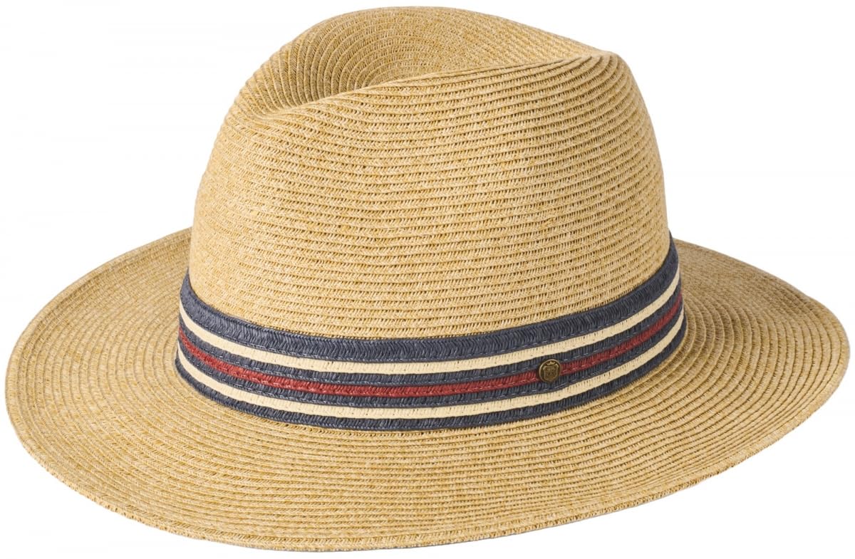 Failsworth Men's Natural Almeria Fedora Sun Hat - Small (55Cm)