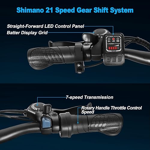 Miniatura 3 de ZNH Bicicleta eléctrica para adultos, bicicleta eléctrica de 26 pulgadas y 350 W, bicicleta eléctricabicicleta de montaña, bicicleta eléctrica de 20