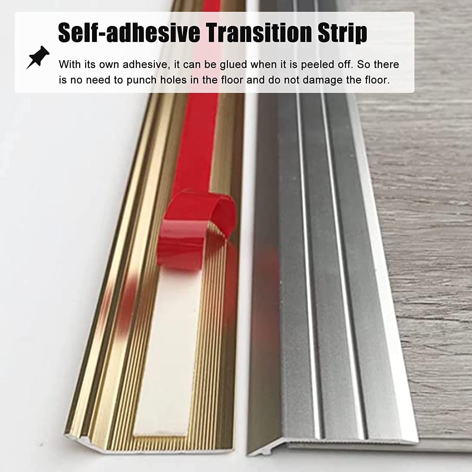 Doorway Uneven Floor Transition Strip, Floor Transition Strip Self Adhesive, Aluminum Thresholds Reducer Flute Carpet Trim, 1 Inch Wide Door Bar, for Sliding Barn Door ( Color : Silver , Size : 120cm/
