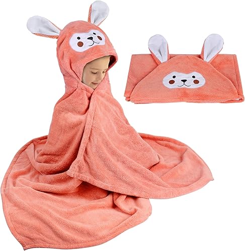 Toalla de baño para niños, ultra suave, con capucha, altamente absorbente, manta para niños pequeños, regalos de ducha para niños y niñas, extra