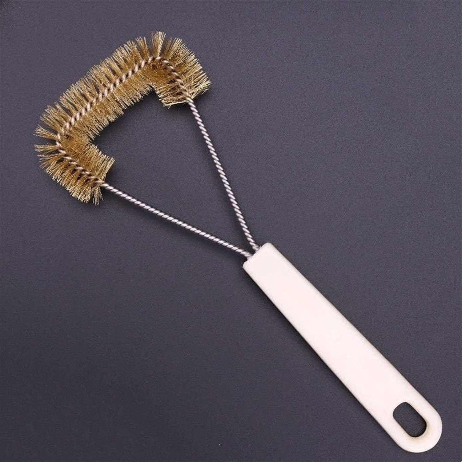 Set per Barbecue Cepillo de Limpieza de Parrilla de Jardín con Cerdas de Latón for Parrillas de Carbón Hierro Fundido Porcelana y Cerámica Accesorio de Cocina