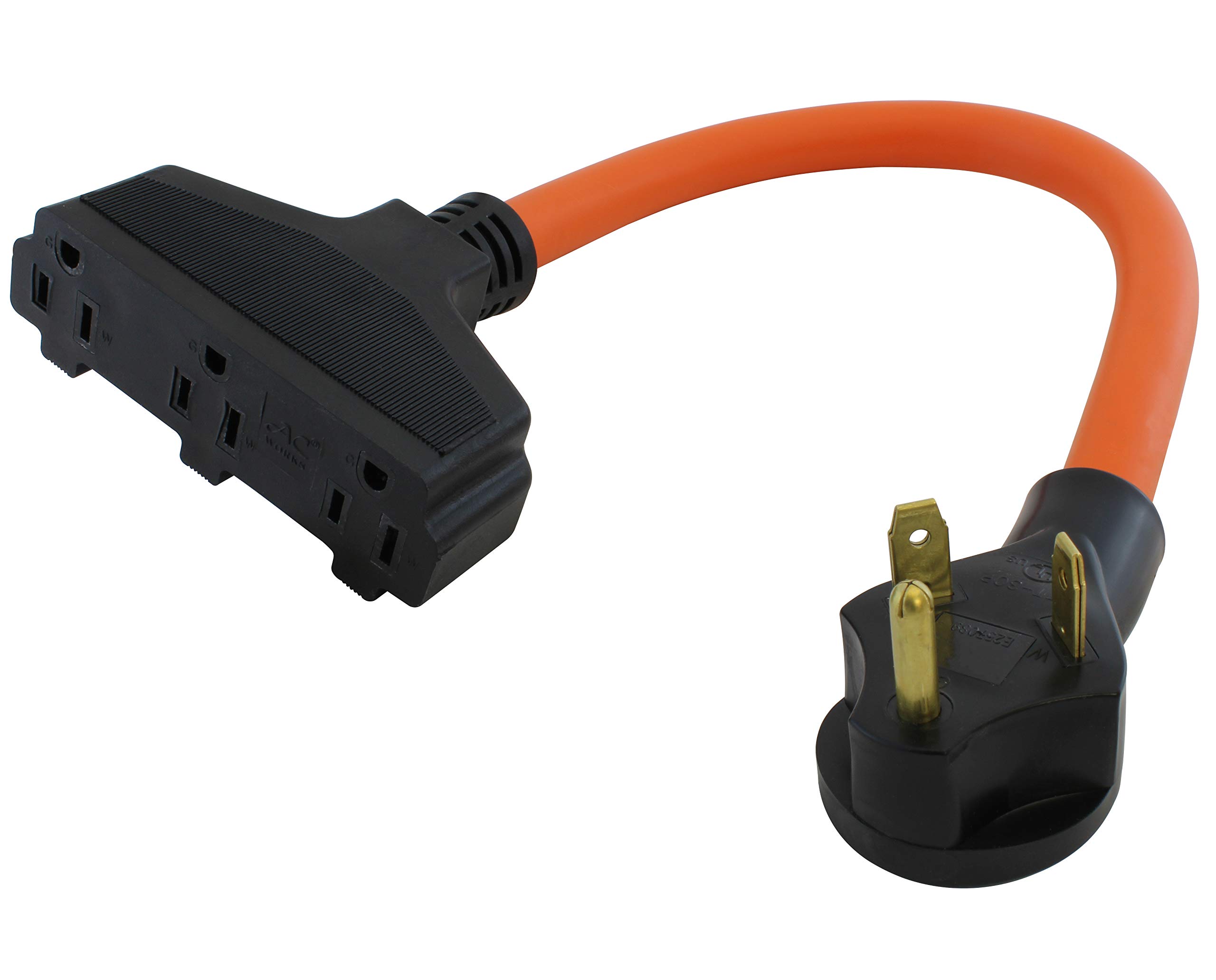 AC WORKS [TT30W515] 10/3 TT-30P RV/Generator 30Amp Plug to Tri