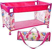 Vista 1 de JIZHI Cuna Reborn para muñecas, cama de muñeca de bebé, juguete plegable para muñecas de 18 pulgadas, accesorios de muñeca Reborn con bolsa