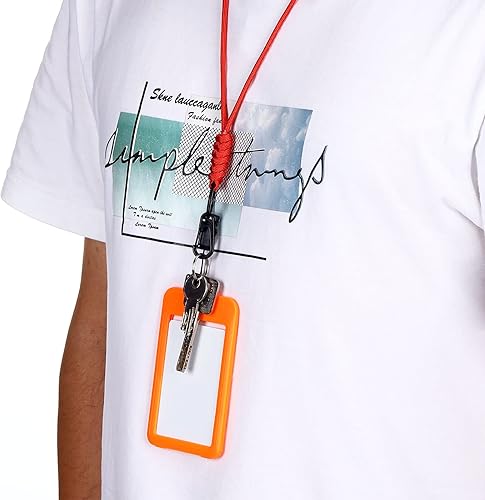 Miniatura 7 de PATIKIL Cordón para el cuello con gancho, cordón ajustable de correa larga para tarjetas de identificación, llaveros para portatarjetas de