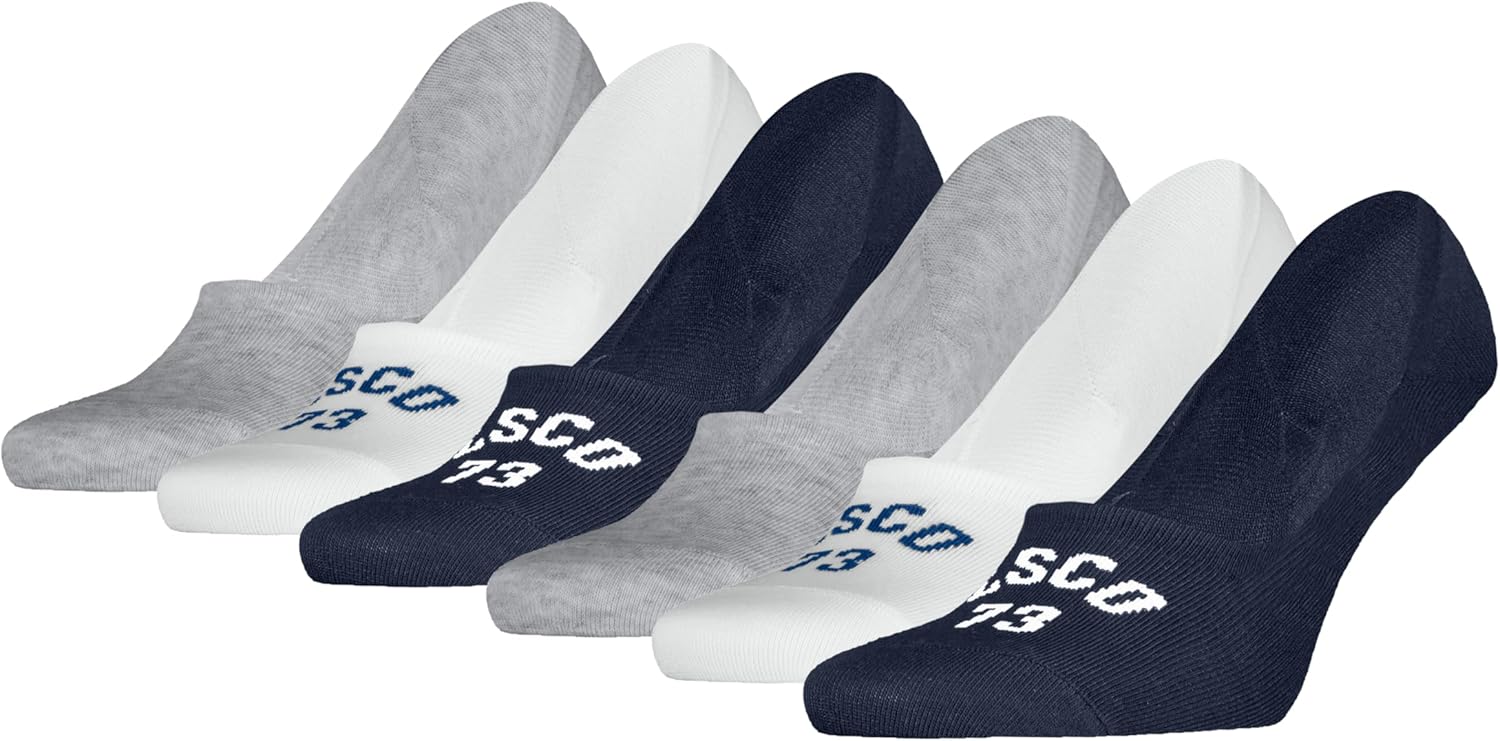 Levi's Men's 6-pack Fashion Liner Socks, Lightweight, Arch Support & Mesh Ventilation