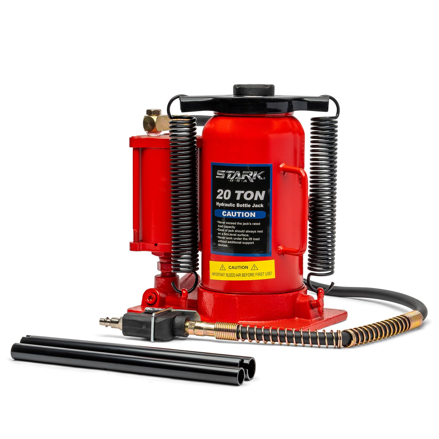 Stark USA 20 Ton Hydraulic Air Bottle Air-Operated Bottle Jack Lift Portable Low Profile Manual Jack Air Jack with Handle