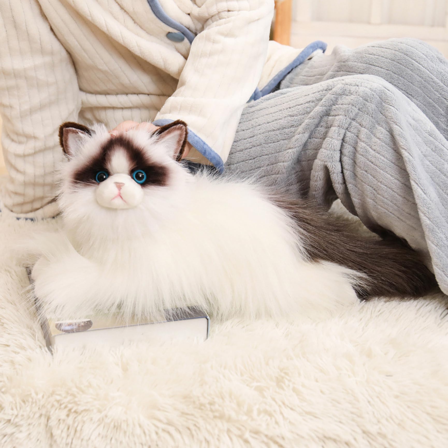 Animal de Peluche de Gato Realista Peluche de Gato de Suave y Esponjoso de 19 7 Pulgadas para niños niñas y niños