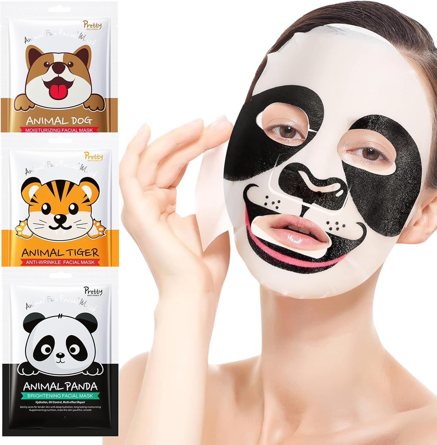 Sheet Masks, Face Masks Set Skincare, Beauty Facial Mask Face Masks Birthday Party Gifts for Women, Kids Girls Skincare – Hydrate, Brighten, Moisturize, Soothe for All Skin Types (Muticolored-3Pcs)