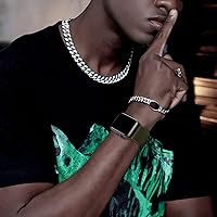 Vista 4 de DaQin Paquete de 3 bandas elásticas Solo Loop compatibles con Apple Watch para hombres de 49 mm, 46 mm, 45 mm, 44 mm, 42 mm, correa elástica