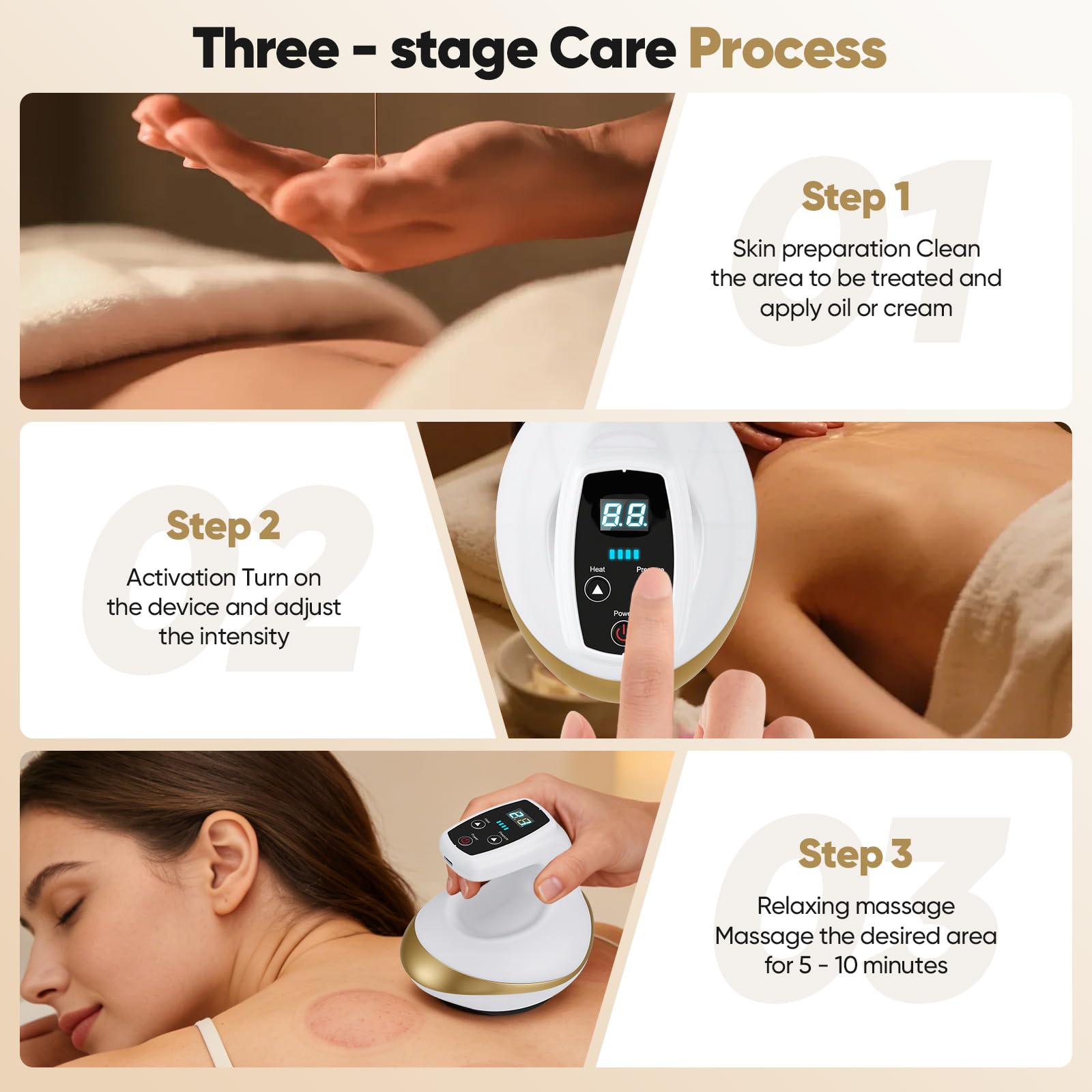 Massaggiatore Contro Cellulite 4 In 1,9 Potenza Di Aspirazione E 9 Calore, Con Coppettazione Sottovuoto E Gua Sha Elettrico, Massaggiatore Anticellulite Vacuum Favoriscono La Circolazione Sanguigna
