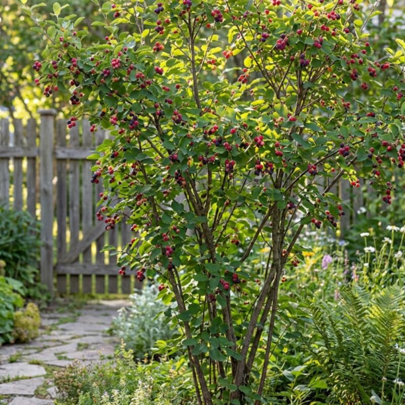 Pack of 2 Serviceberry Tree Live Plant, Serviceberry Plant, Bare Roots, 2-3 Years Old Plant, 16-24 Inc Tall, Sweet Edible Berries for Outdoor Garden
