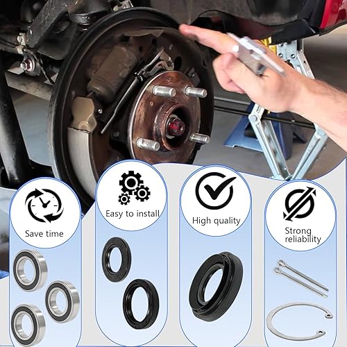 Miniatura 6 de Kit de juntas tóricas y juntas tóricas para rueda trasera y tambor de freno compatible con Honda Foreman 400 450 500 Rubicon 500 Rancher 350 400