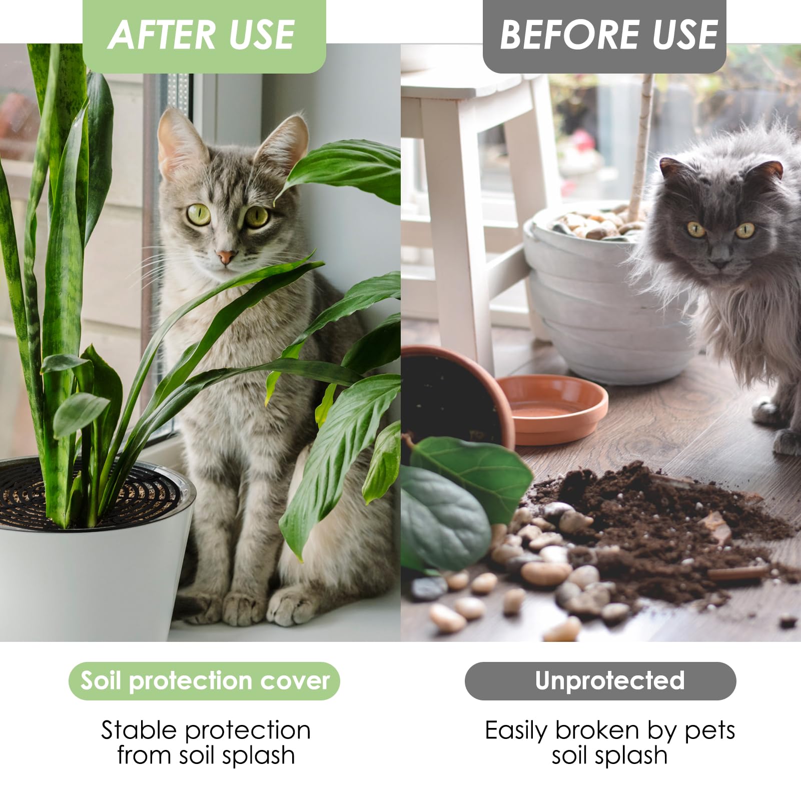 Grilles de Protection de Pots de Plantes, 30 cm Couvercle pour Pot de Fleurs, Cache de Protection Plante Découpable, Contre Animaux de Compagnie, Chat, Enfants