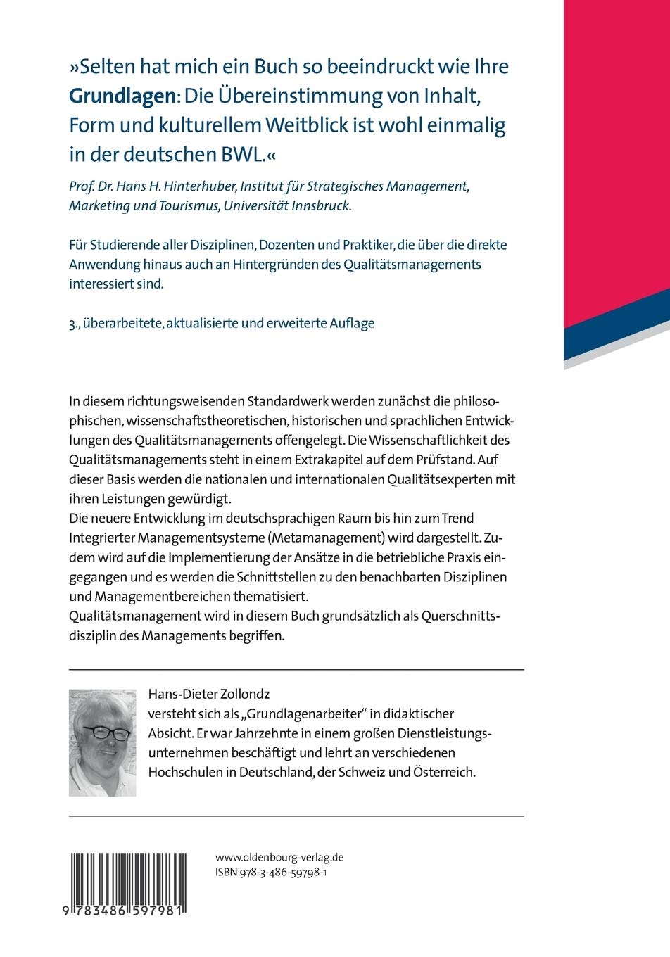Grundlagen Qualitätsmanagement: Einführung in Geschichte, Begriffe, Systeme und Konzepte (Edition Management)