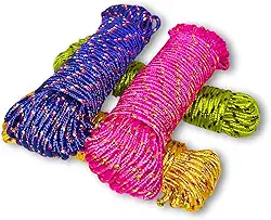 Kit 4 Cordas Trançadas Nylon 5mm 10m Multiuso Paracord Atividades Ao Ar Livre Camping Escalada Acessório De Barraca Viagem Esporte Reforçada Durável Carga Transporte Barrigueira Amarração Varal (4)
