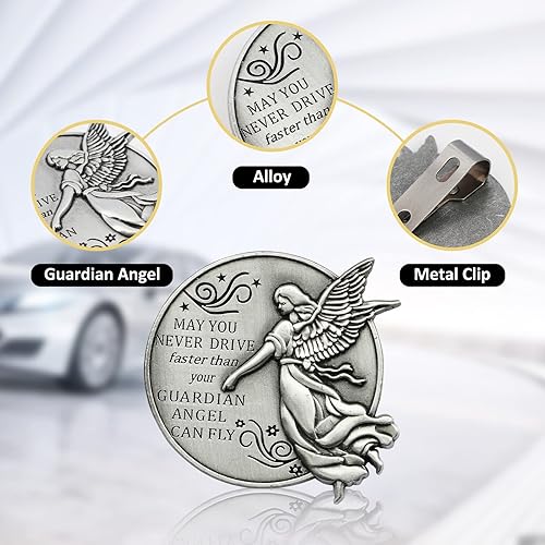 Miniatura 2 de Clip de visera de ángel de la guarda, accesorios de automóvil, regalos de seguridad para nuevos conductores, adolescentes, niños, padres, familiares