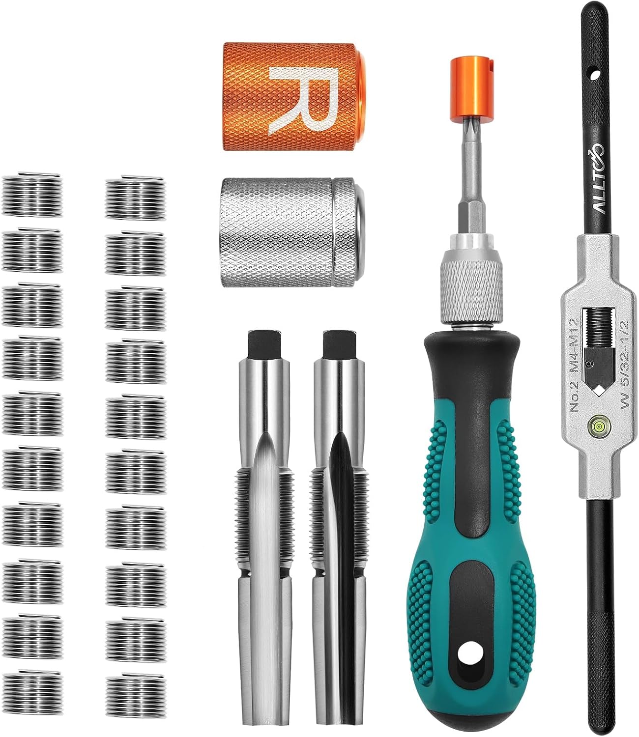 Bicycle Thread Repair Kit 9/16 inch - Steel Thread Tapping Tool with Crank Protection, for Pedal, Bottom Bracket & Crankset Thread Restoration