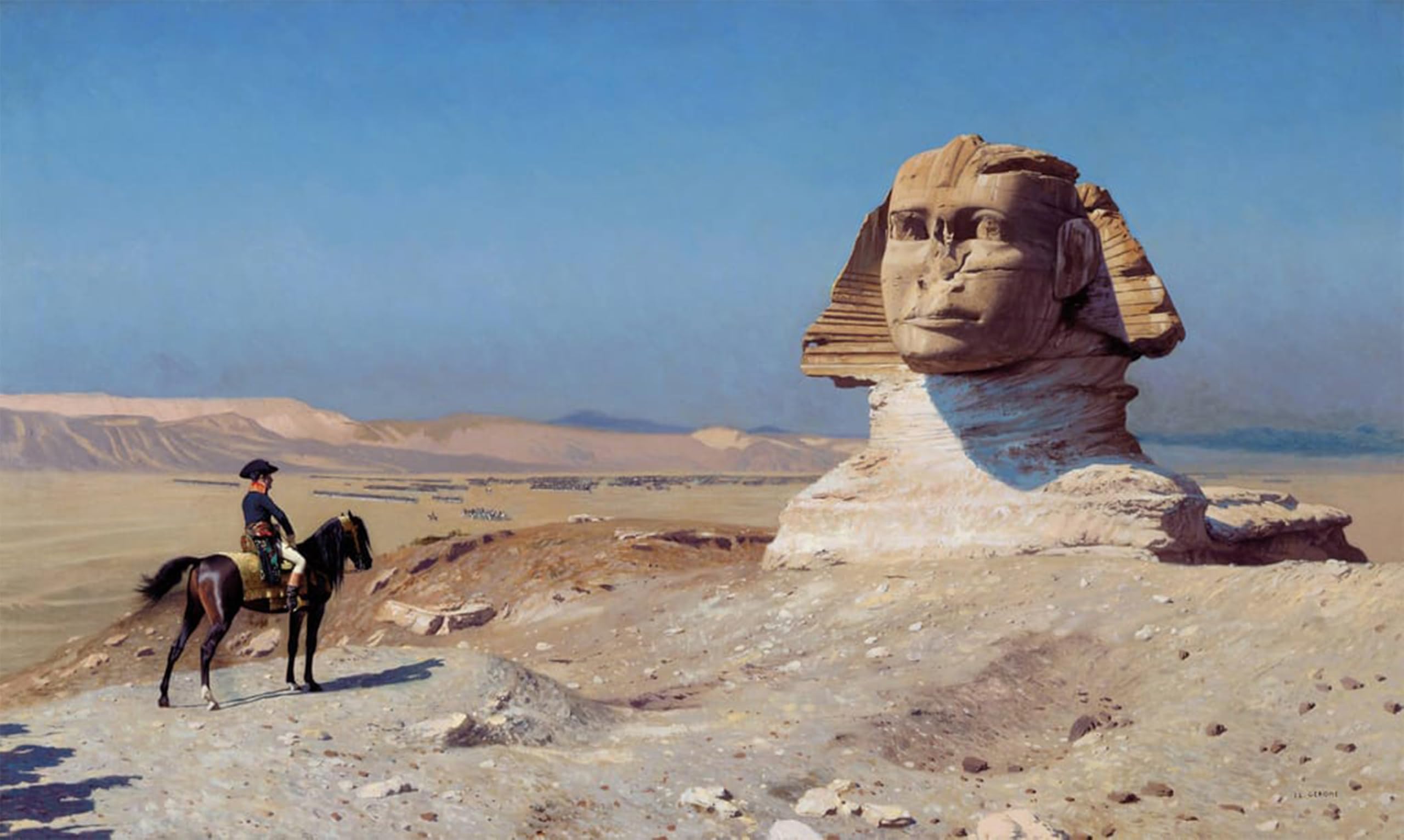 Posteriik No Frame Famous Animal Posters Vintage Picture Bonaparte Before The Sphinx By Jean Leon Gerome Modern Wall Decor For Home Decor 60X90cm