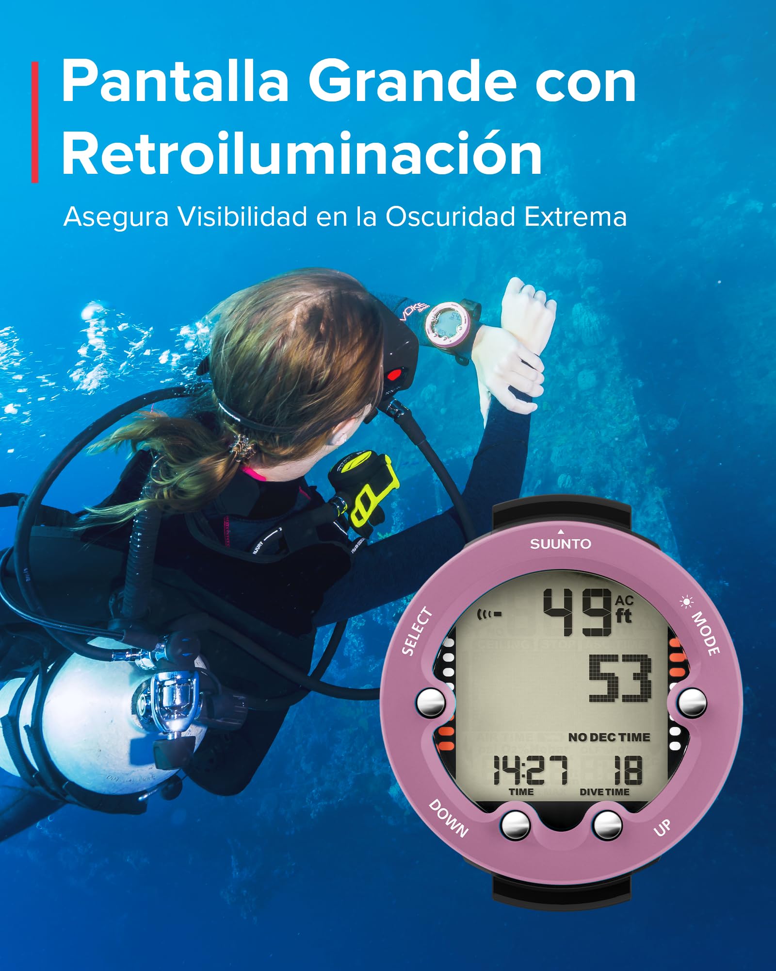 Suunto Zoop Novo Swimcomputer, Adultos Unisex, Granate, Talla única