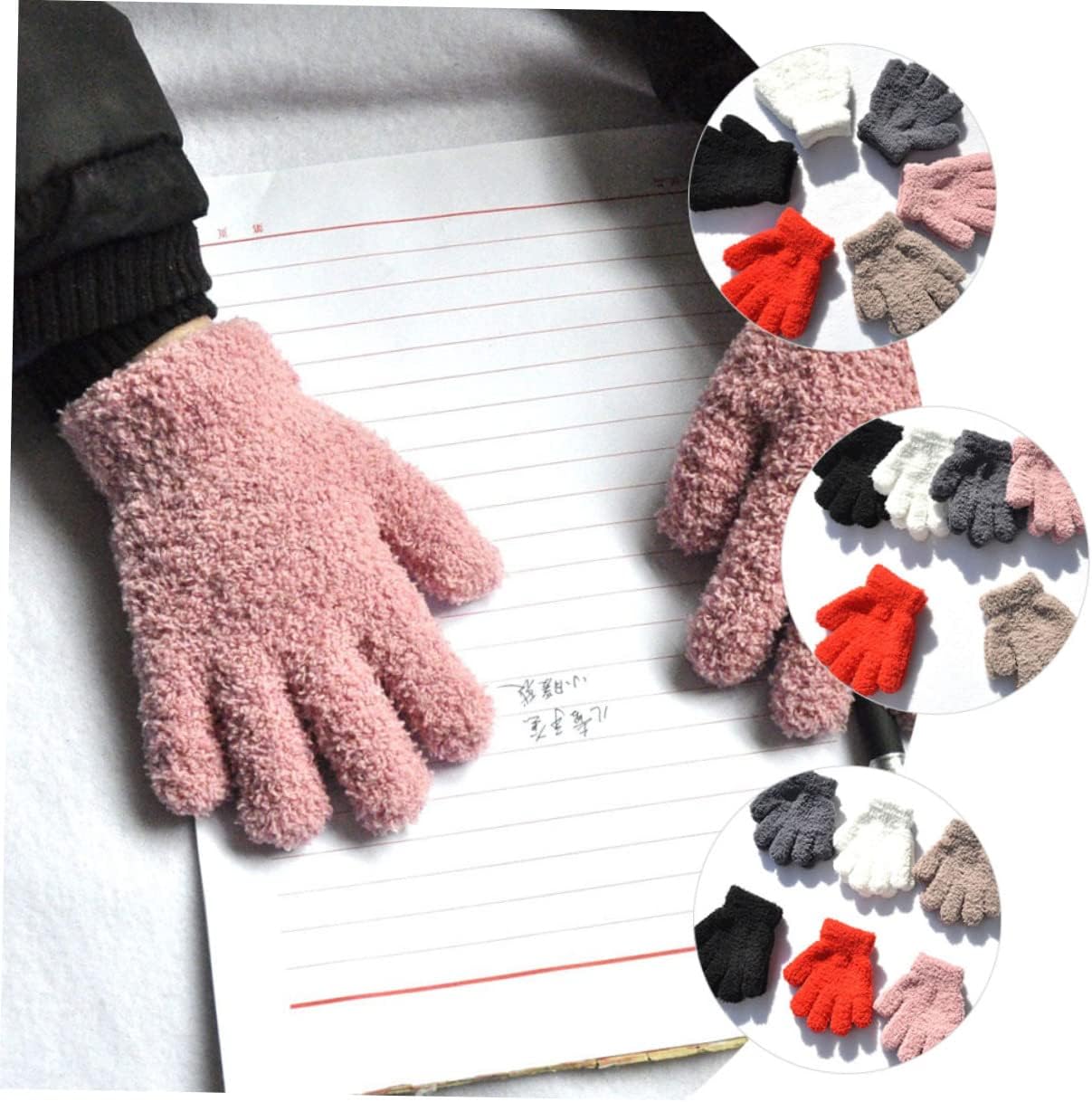 6pairs Compact Boy Girl Gloves of Thermal Knitted Outdoor Gloves for Years Lightweight Breathable for Skiing Cold Weather Activities