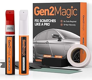 Ruby Red Metallic Touch Up Paint Pen Kit for Ford [Clear Coat Included], RR Color Match, Easy Repair for Ford F-150 Expedition Escape Explorer Mustang Ranger Edge Transit Bronco Fusion