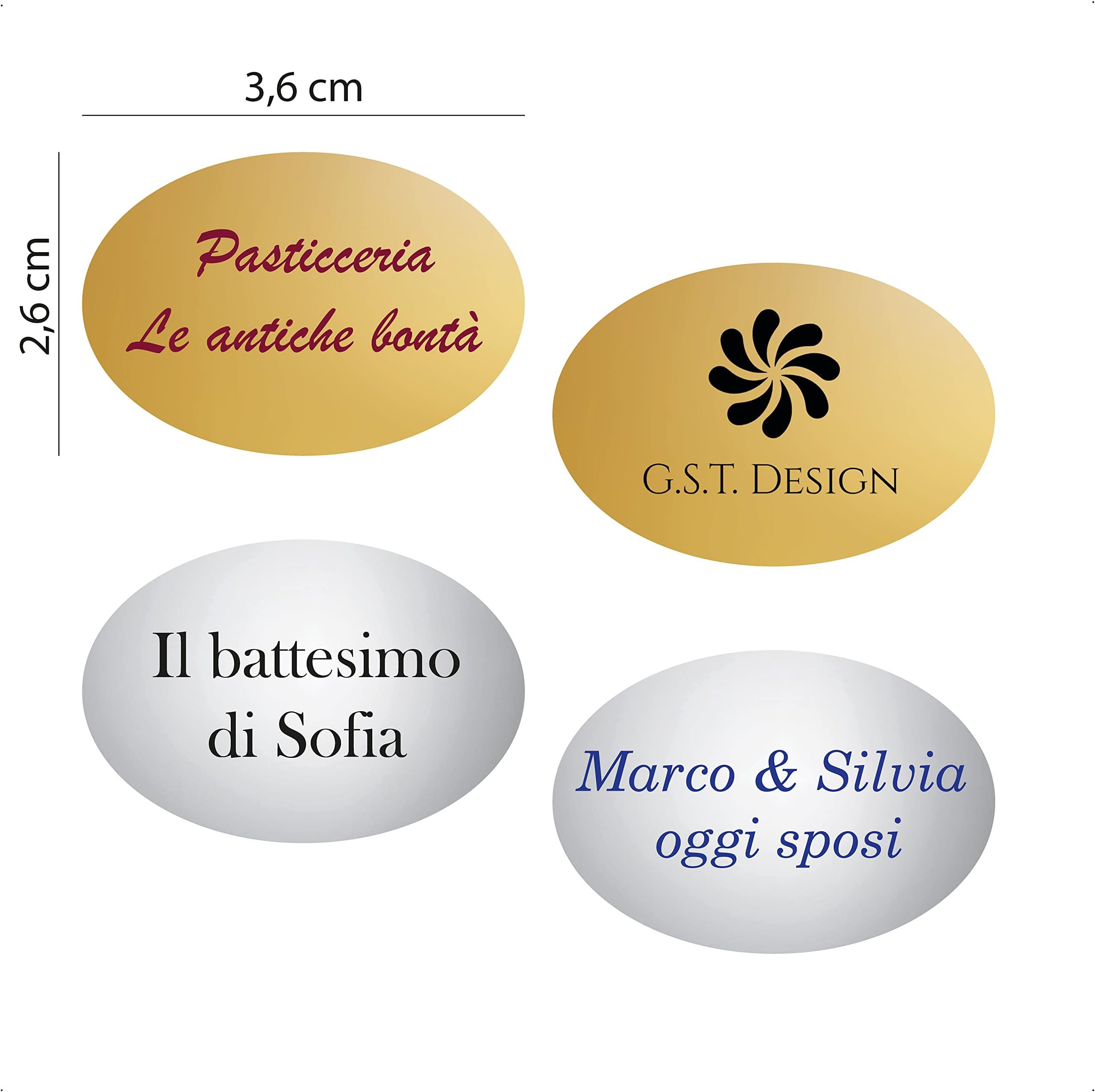 Grevosea 100 etichette regalo con cordino attaccato, cornice metallica in lamina d'oro per regali, etichette regalo di carta bianca per compleanni, matrimoni, baby shower e bomboniere