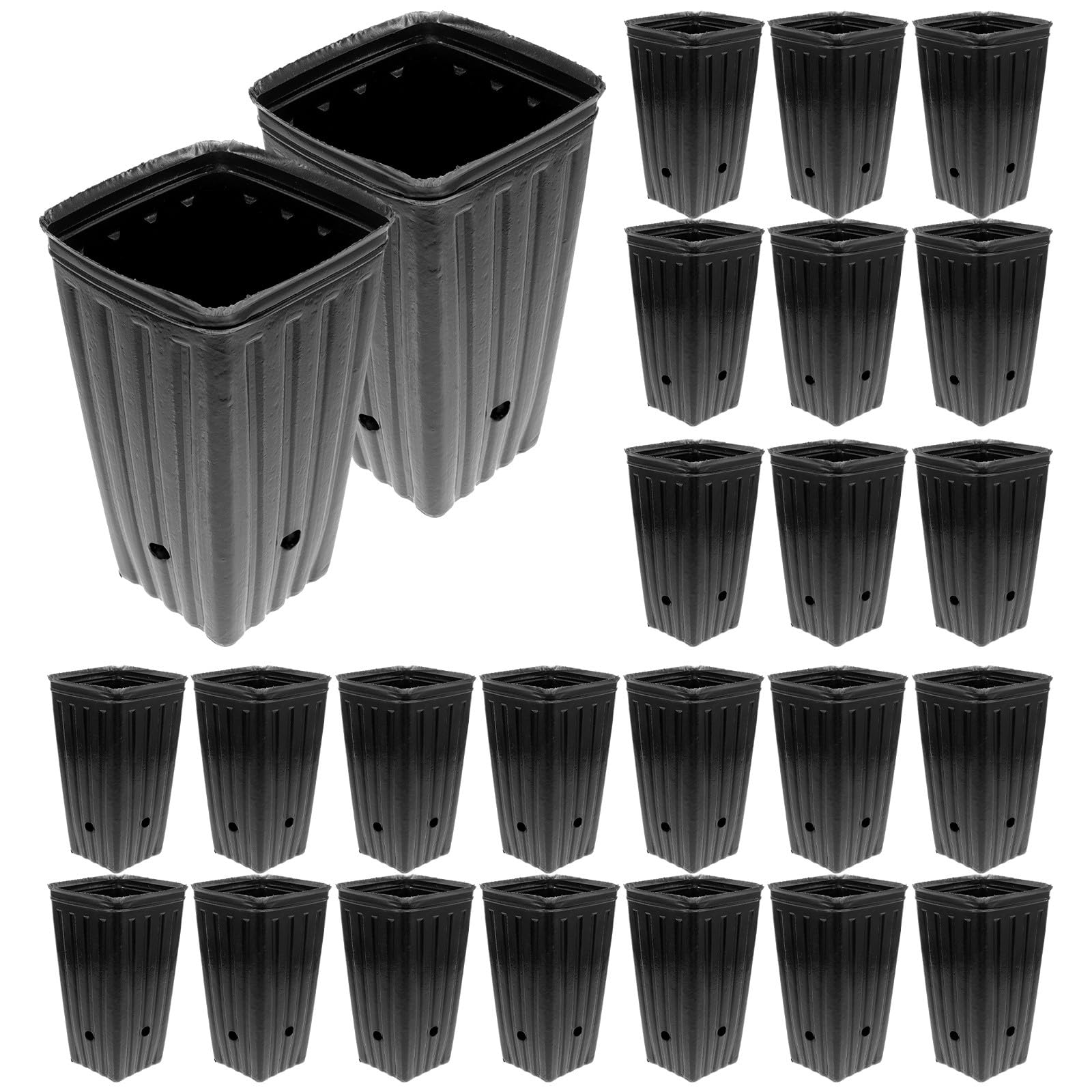 MAGICLULU Macetas Altas para Vivero de Plantas Protección de Raíces y Diseño Multipropósito, 30 Piezas de PP para Cultivo de Flores y Frutas en Jardinería