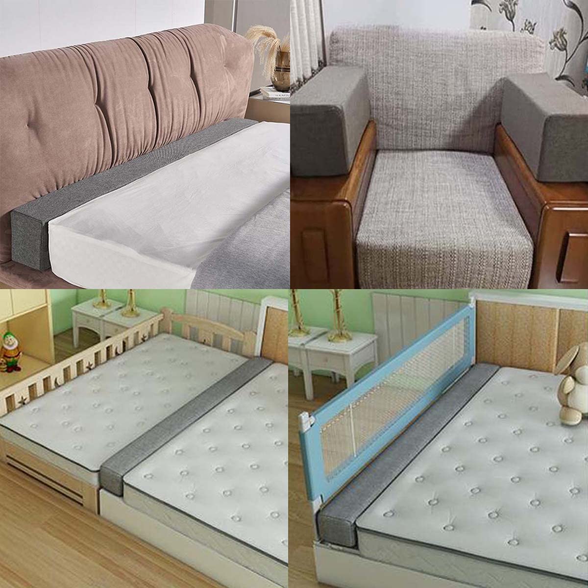 Coussin d'accoudoir de canapé de taille personnalisée, oreiller de matelas haute densité, remplissage d'écart de lit, traversin rectangulaire de tête de lit, coussin de soutien de cou amovible