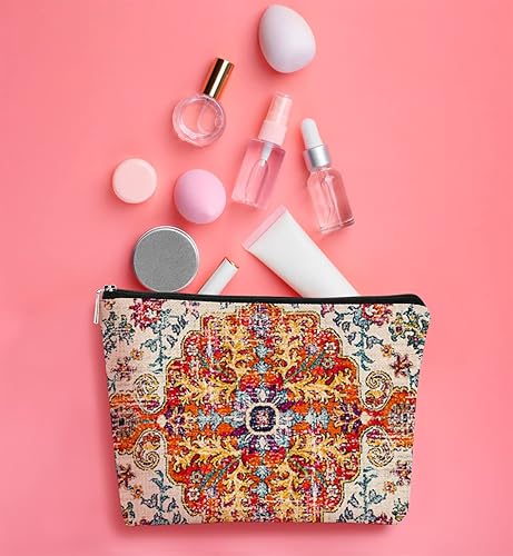 Miniatura 3 de BARPERY Mandala Tribal Persia - Bolsa de maquillaje de arte marroquí abstracto, bohemio, bolsa de cosméticos bohemia, la mejor idea de regalo para