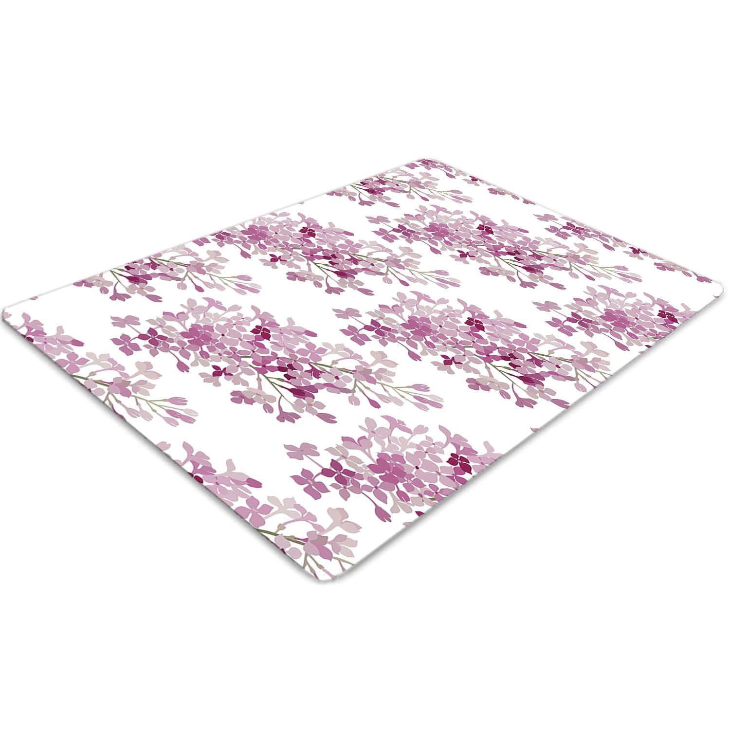 Protège-Tapis de Chaise en Fleurs Roses Idéal pour Votre Bureau en Télétravail