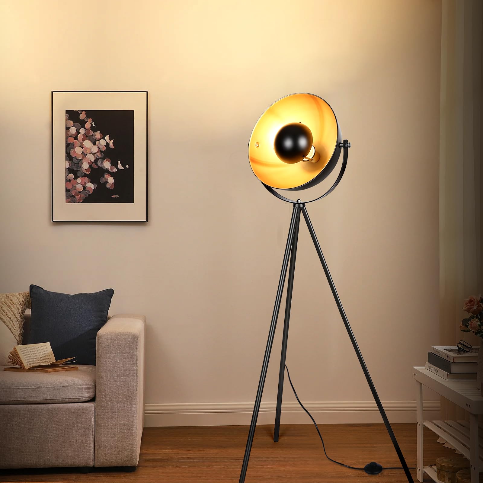 IDEGU - Lámpara De Techo Industrial Vintage E27, Araña Colgante, 33 Cm, Negra, Para Salón, Cocina, Restaurante, Café Y Bar (negro - 33 Cm