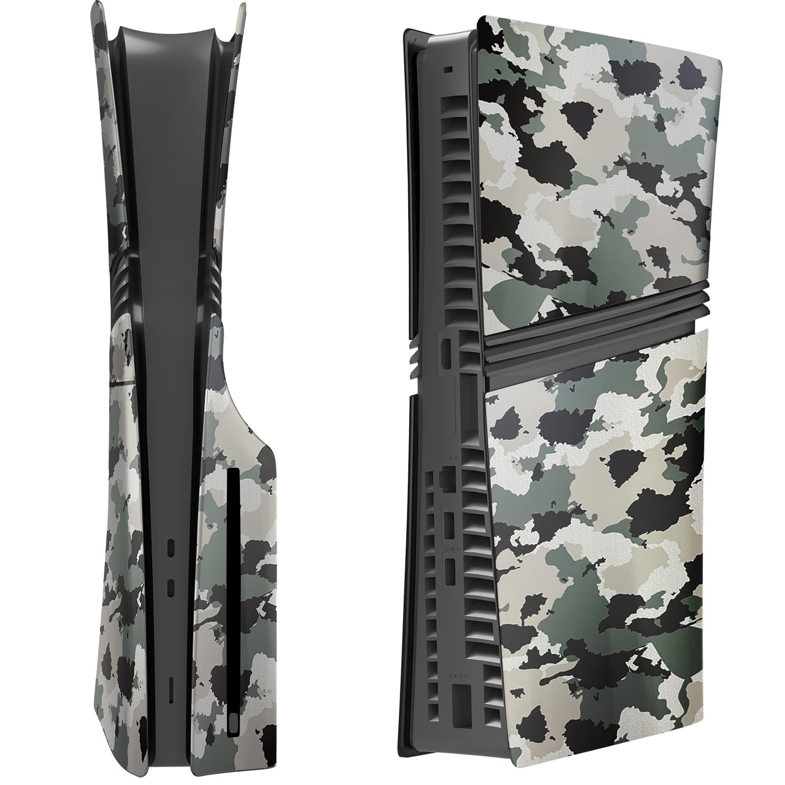 Carcasa para consola digital PS5 PRO versión ventilada para unidad óptica PS5 PRO, carcasa protectora de color camuflaje (versión de unidad óptica)