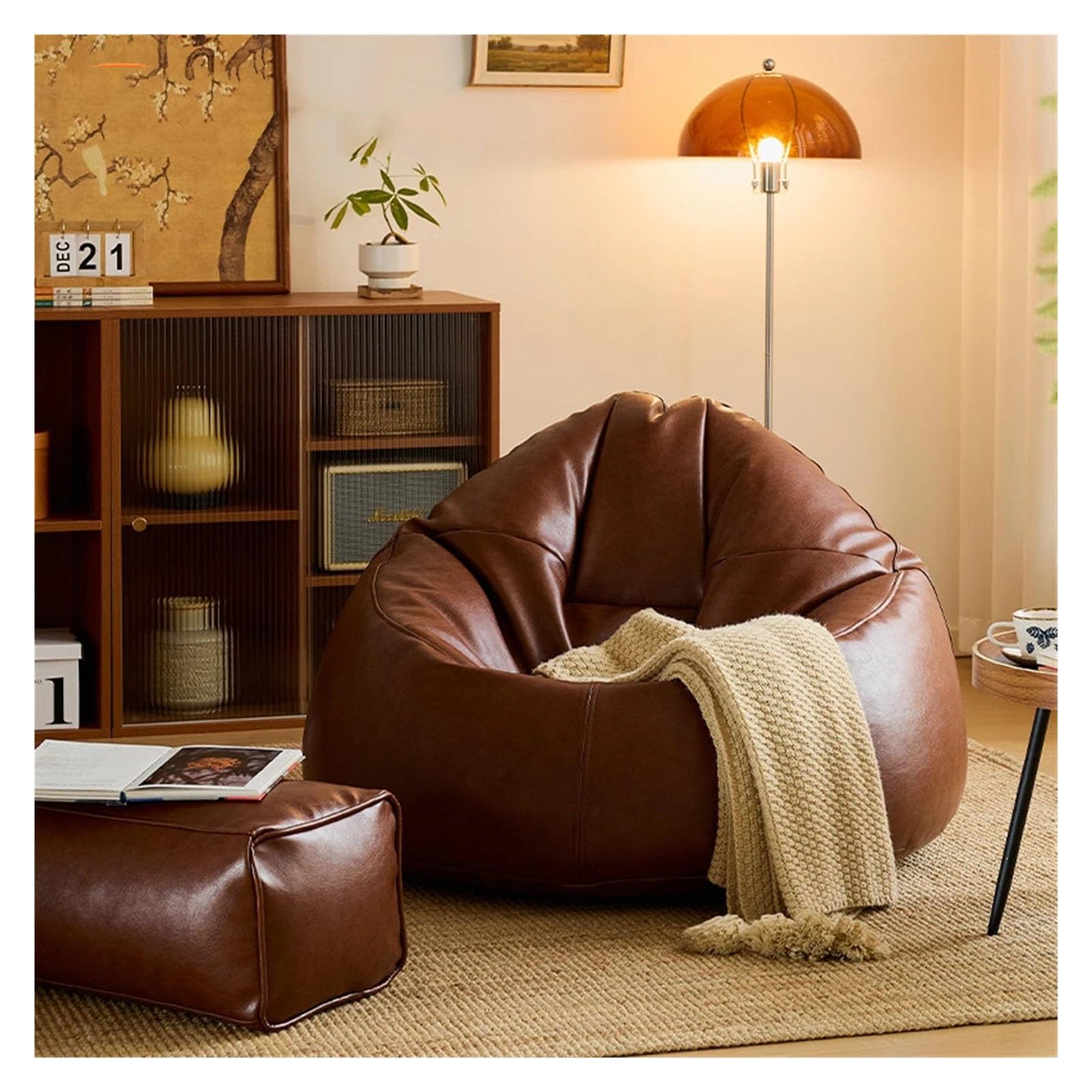 Pokrowiec na worek fasolowy ze sztucznej skóry(60cm CD-black)