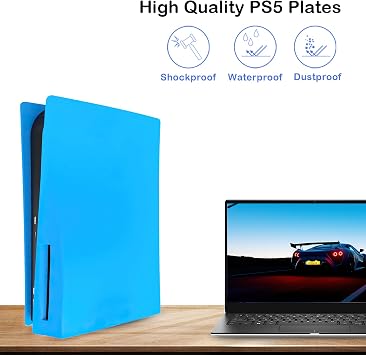Face Plate Cover Shell for PS5 Disc Edition Console Faceplates, Accessories Compatible with PlayStation 5 Protective Replacement Panels (Starlight Blue)