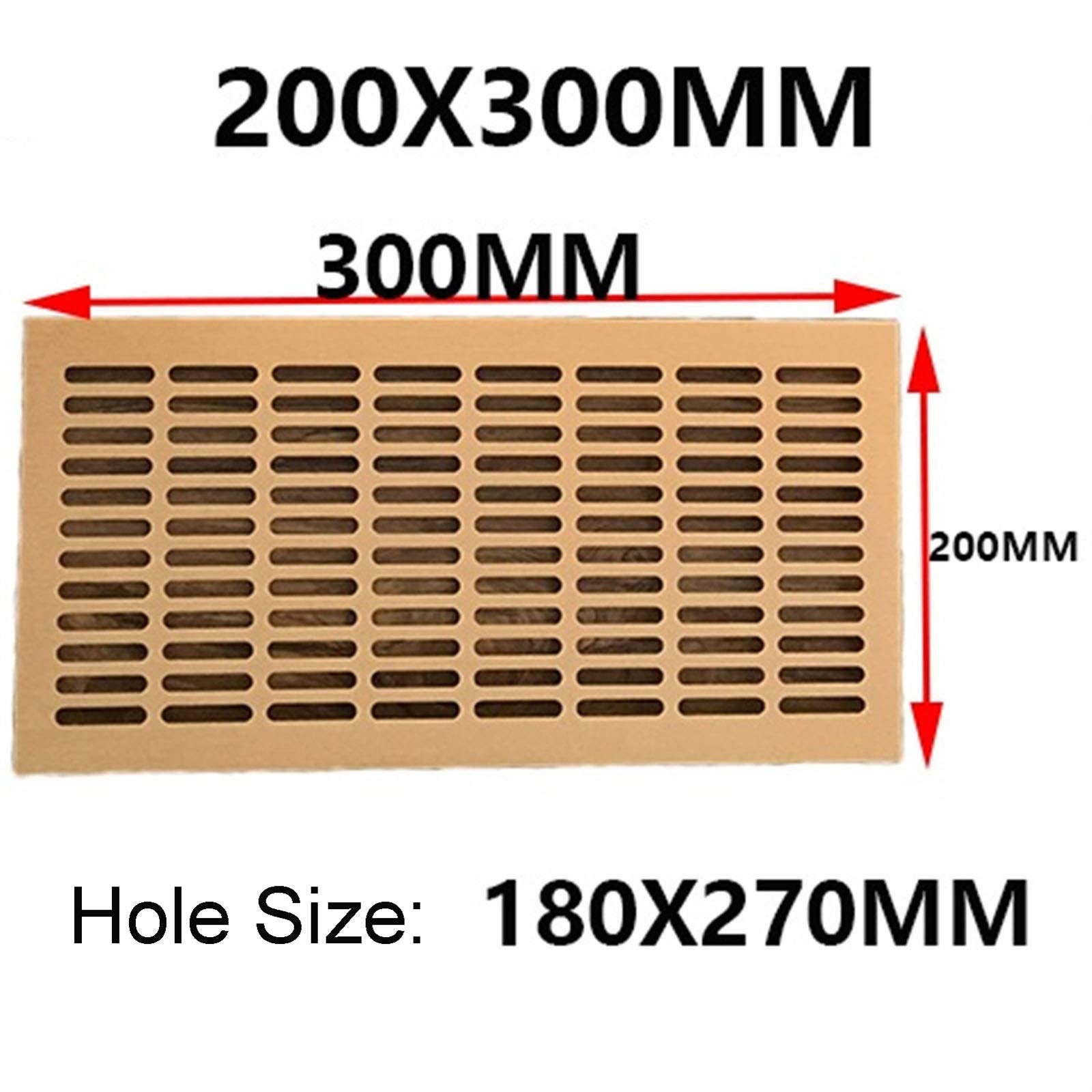 Osłona kratki wentylacyjnej ze stopu aluminium | Wielokolorowy 200x200-800mm do szafy na ubrania Szafka na buty Wentylacja(Golden,200x300mm)