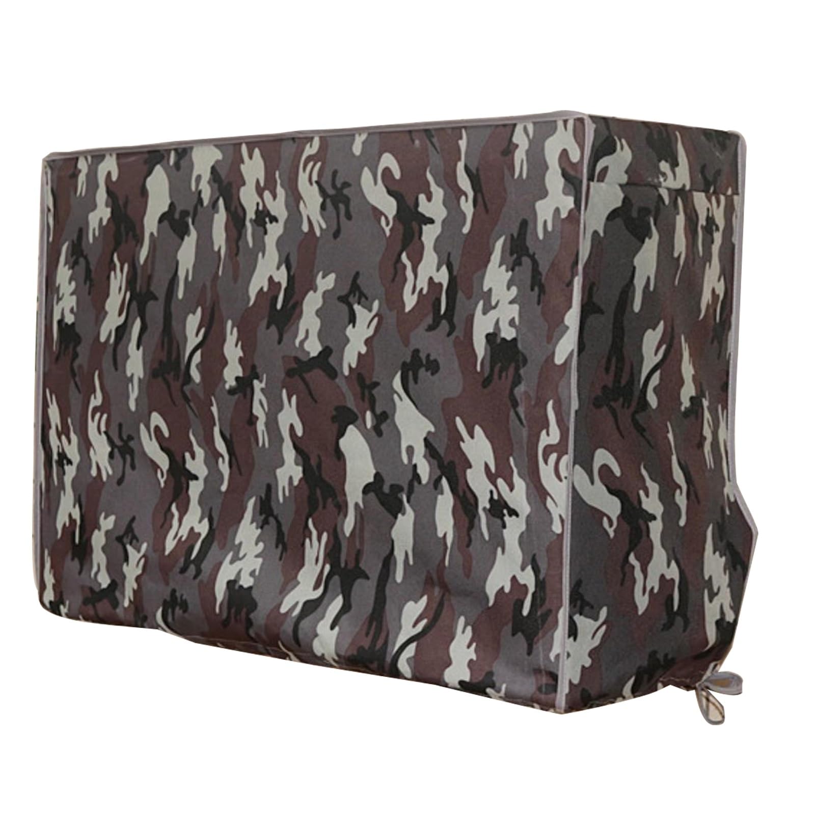 Funda para unidad de aire acondicionado con patrón ufla de tela gruesa de buey de 5 lados, protege todas las estaciones, uso al aire libre (gris, 96 x 70 x 40 cm, 96,5 x 71,1 x 40,6 cm)