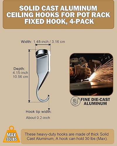 Miniatura 4 de Cooks Standard Ganchos fijos para ollas, juego de 4