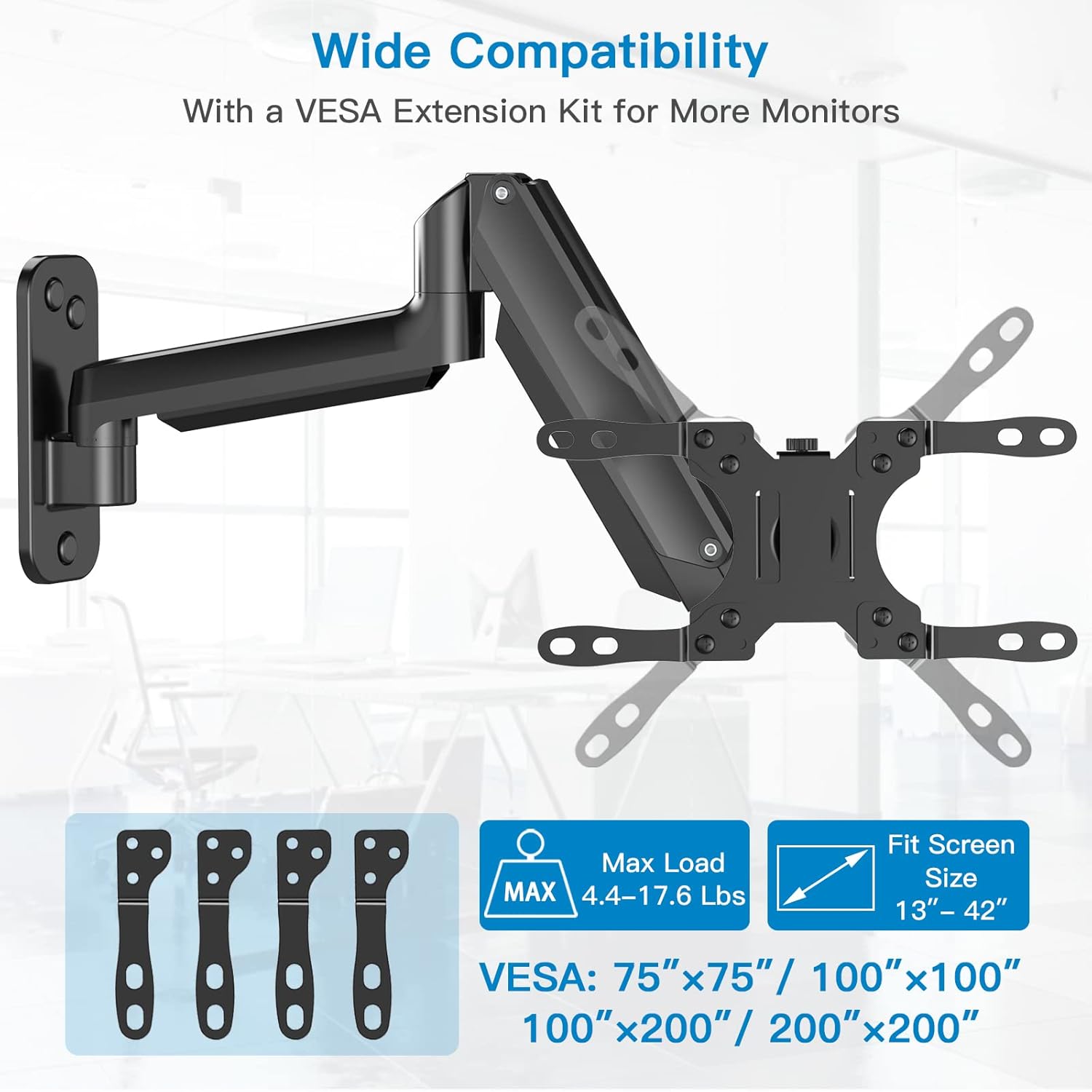 Bеѕt Cуbеr Dеаlѕ 🔥 HUANUO Monitor Wall Mount Bracket–Articulating Adjustable Gas Spring Single Arm Stand with VESA Extension Kit for 13 to 42 Inch LCD Computer Screens - VESA 75x75,100x100, 200x100, 200x200 Uр Tо 50% оƒƒ HUANUO Monitor Wall Mount Bracket–Articulating Adjustable Gas Spring Single Arm Stand with VESA Extension Kit for 13 to 42 Inch LCD Computer Screens - VESA 75x75,100x100, 200x100, 200x200