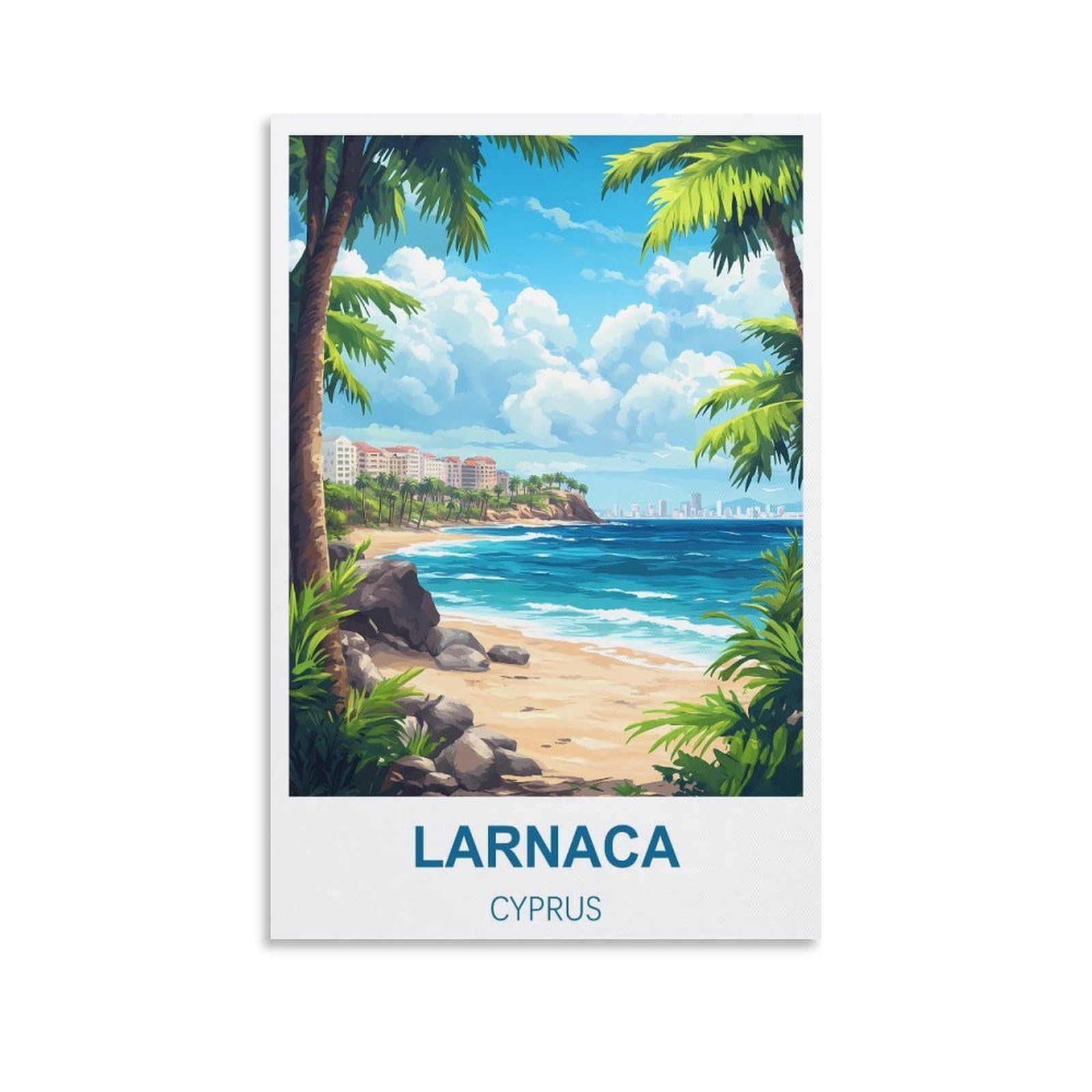 2000 Piece Jigsaws，Larnaca Cyprus Home Decor Birthday Party Gift Toy for Men Women Elders Seniors 70x100cm