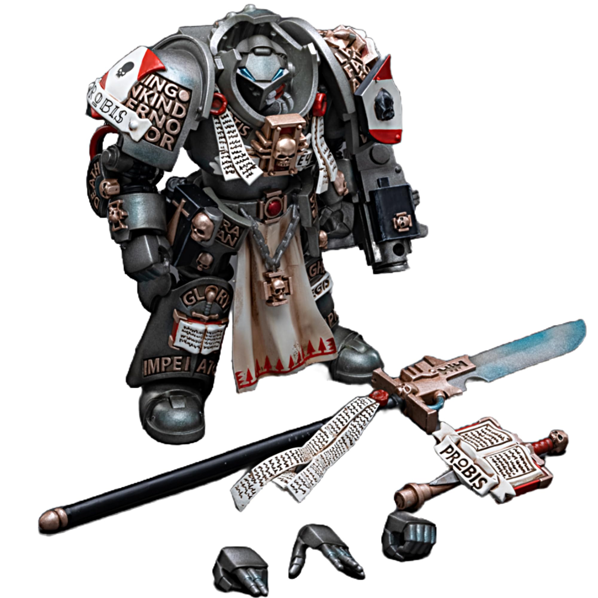 JOYTOY Warhammer 40K figurki akcji 1/18 szarych rycerzy terminator Jaric Thule model kolekcjonerski
