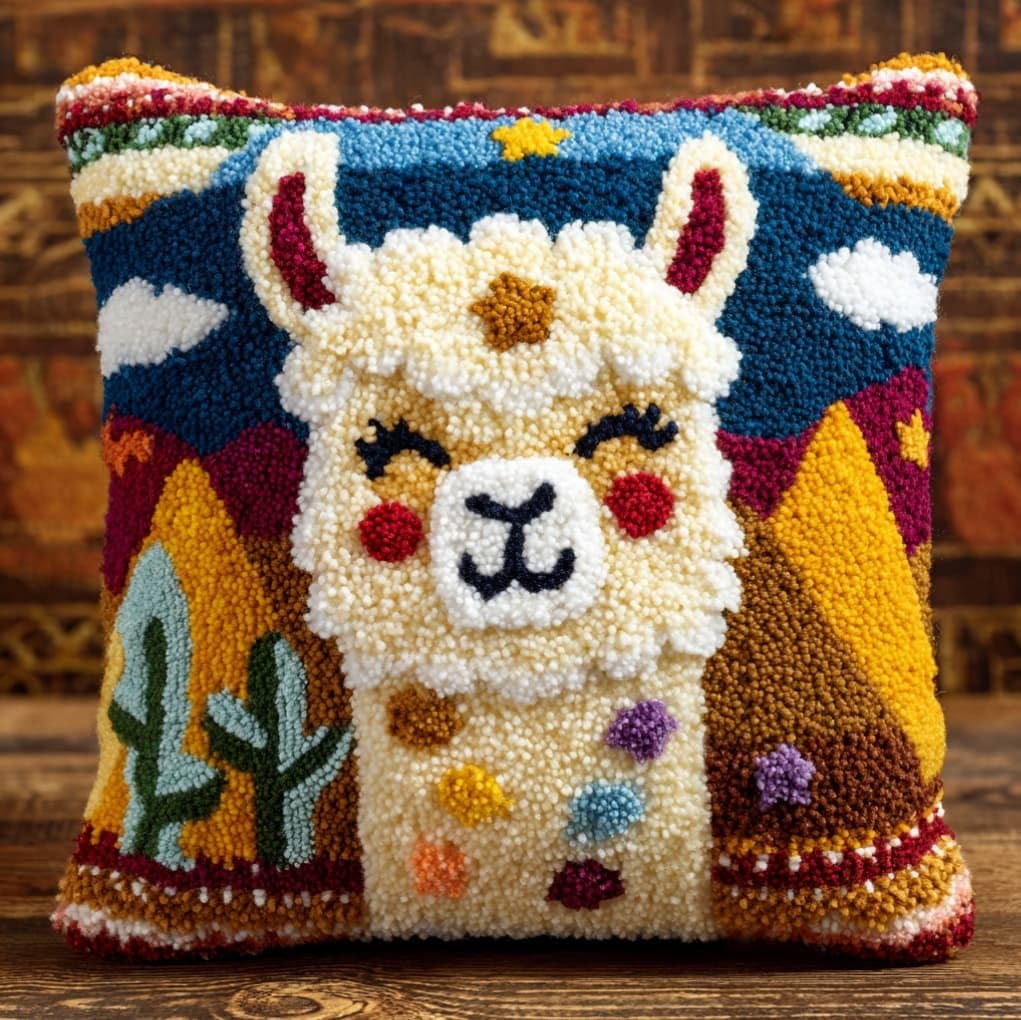 Axiangzik Alpaca Latch Hook Cushion Kits For Beginners,