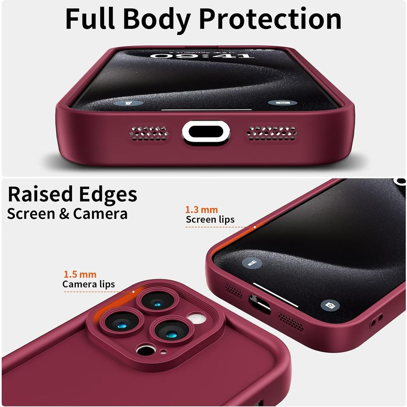 LENGRACE Cover per Xiaomi 10T LITE 5G/Redmi NOTE 9 PRO 5G Morbida Silicone Custodia,Full Body Protettiva Case per Xiaomi 10T LITE 5G/Redmi NOTE 9 PRO 5G Antiurto TPU Custodia-Rosso