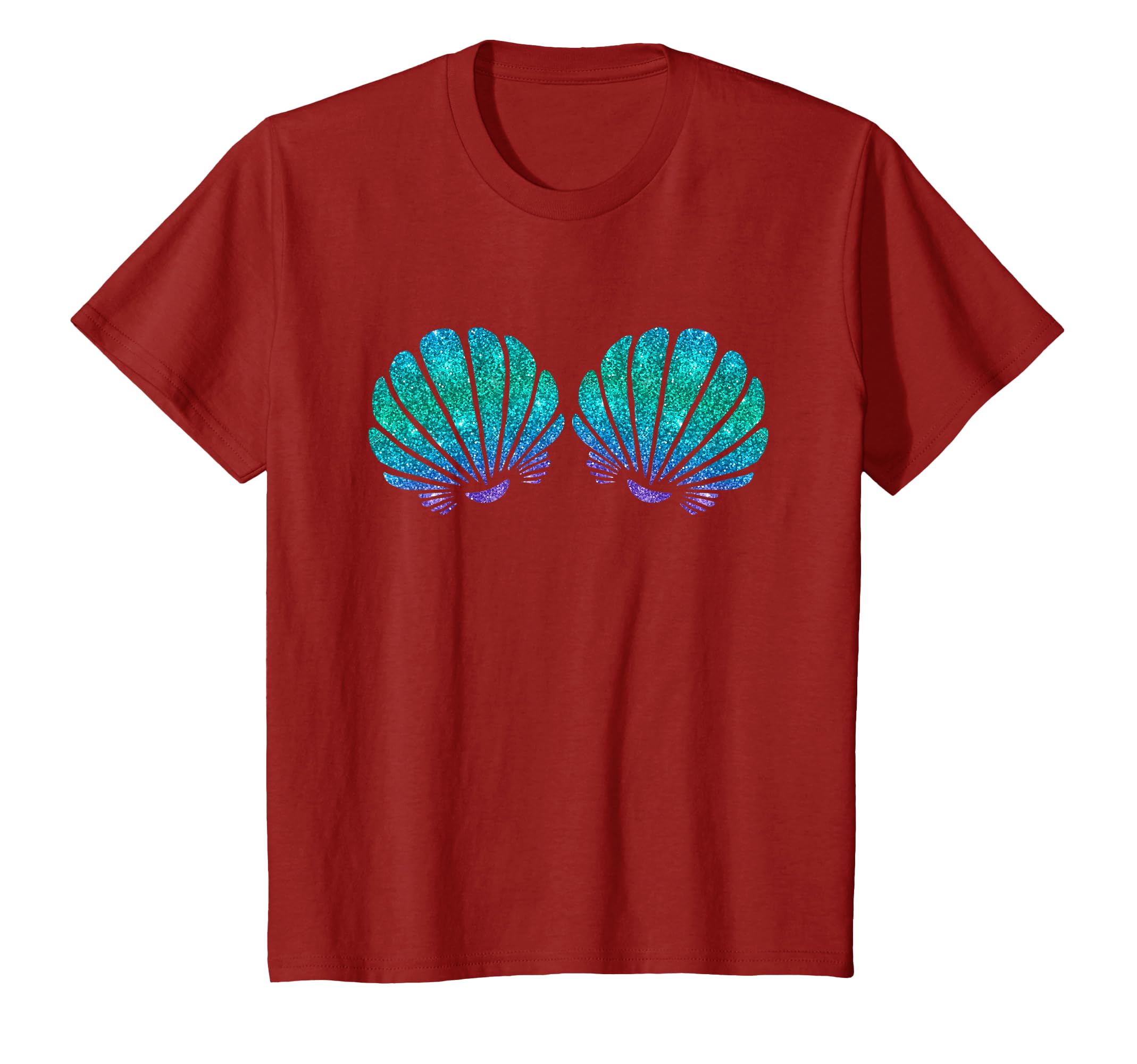 Mermaid Sea Shell Bra Costume Graphic T-Shirt