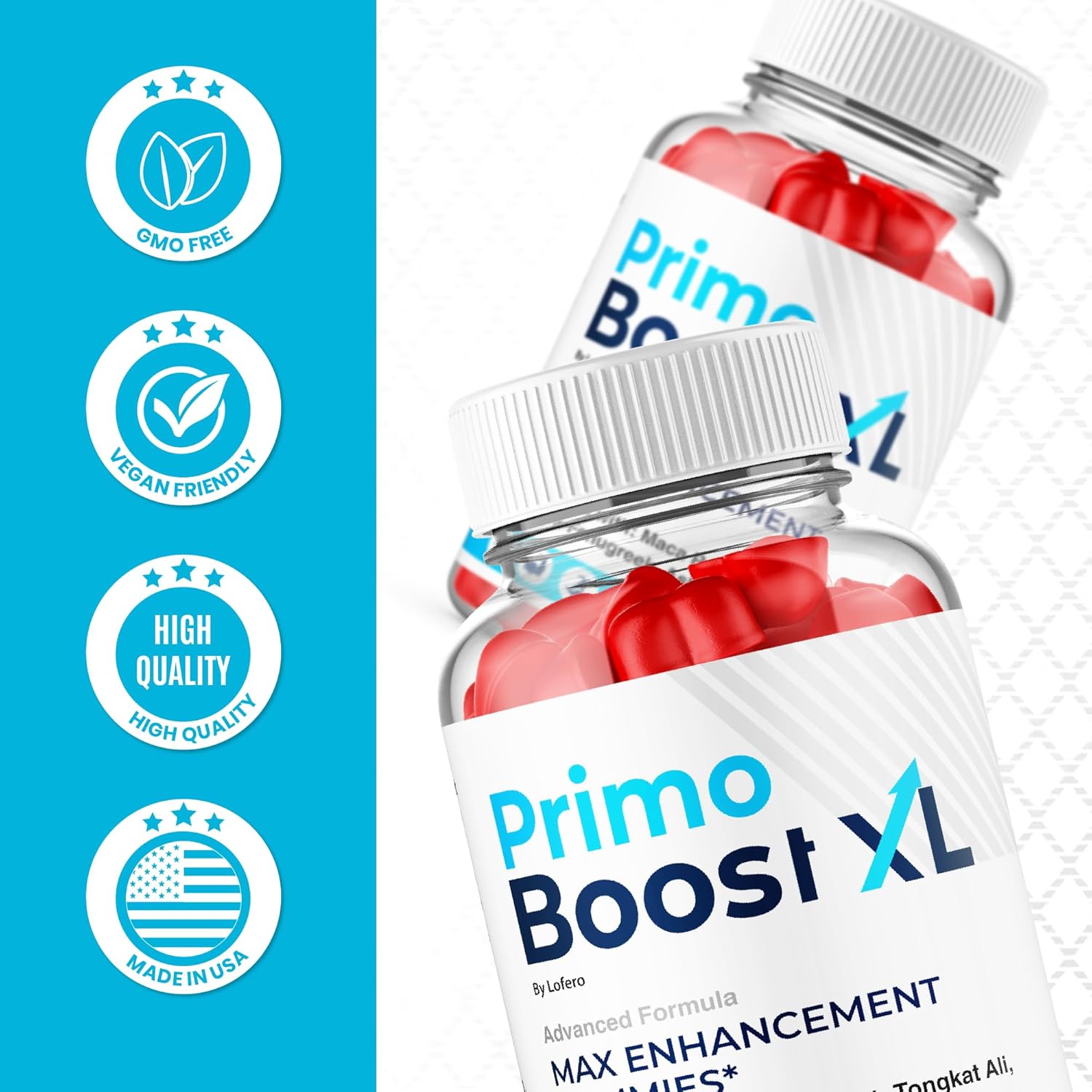 Primo Boost XL Gummies, PrimoBoostXL Performance Gummys Premium Quality Daily Energy Gummy For Men Vitamins All Natural Health Supplements Healthy Boost Wellness Formula Workout Gummi (60 Gummies) - Image 6
