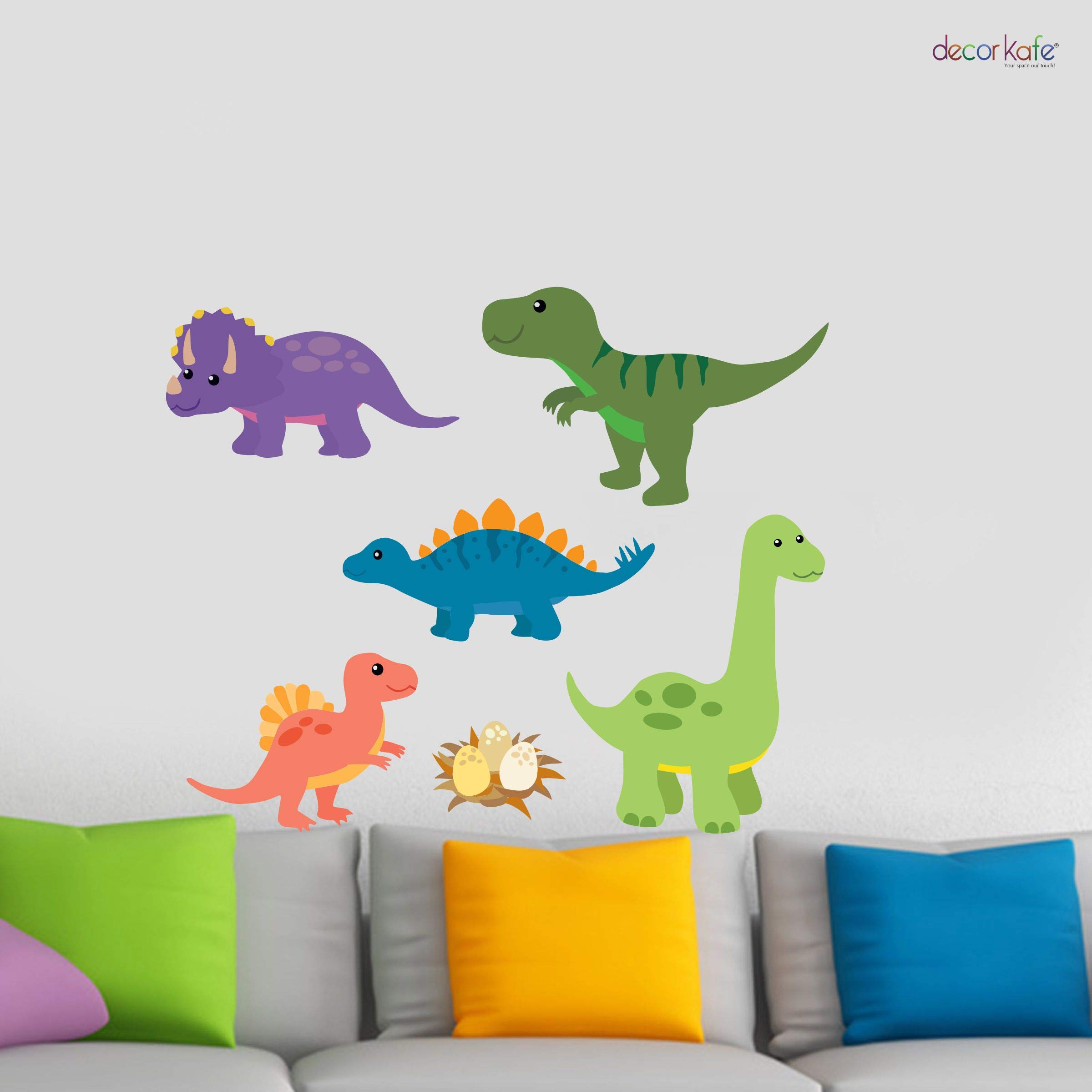 Sticker Hub Cartoon Dinosaur Wall Stickers BS349-image-2