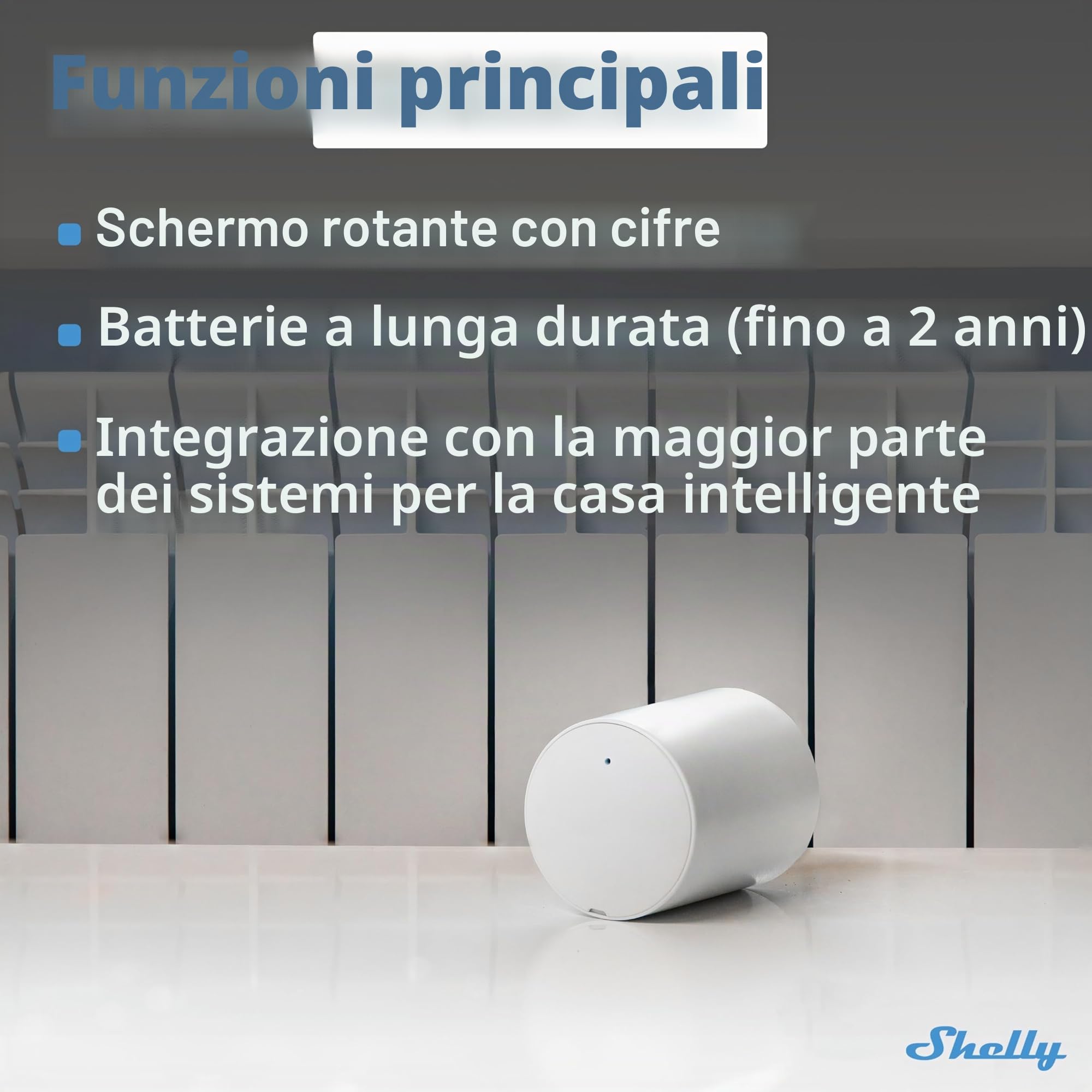 Shelly Blu TRV e Shelly Blu Gateway Gen3 - Termostato Intelligente Bluetooth & ZIgbee per Radiatori, Controllo Preciso della Temperatura, Schermo Ruotabile, Modalità Boost, Batterie di Lunga Durata