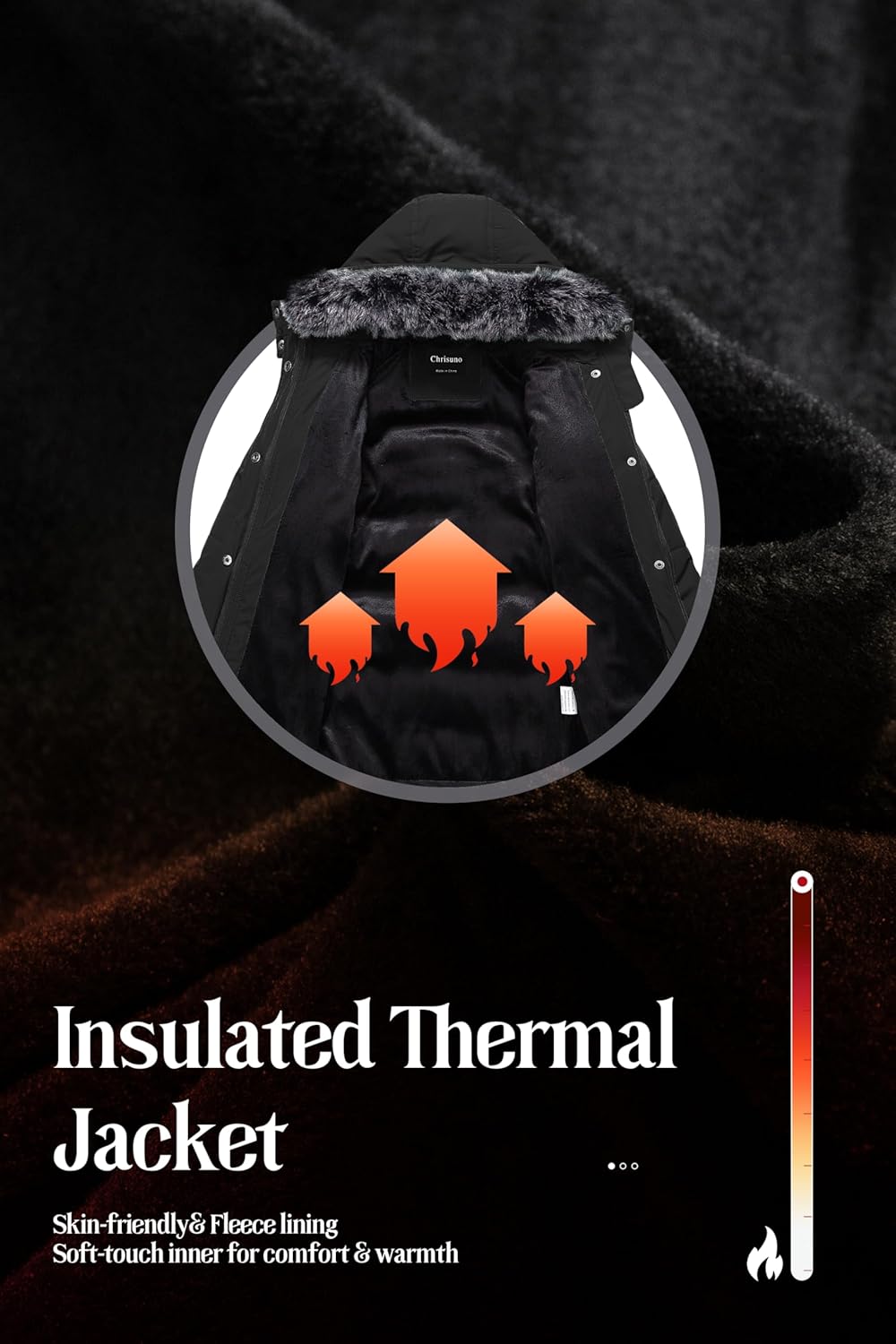 Chrisuno Girl's Long Parka Warm Winter Coat Water Resistant Quilted Puffer Jacket Snow Outwear - Image 3