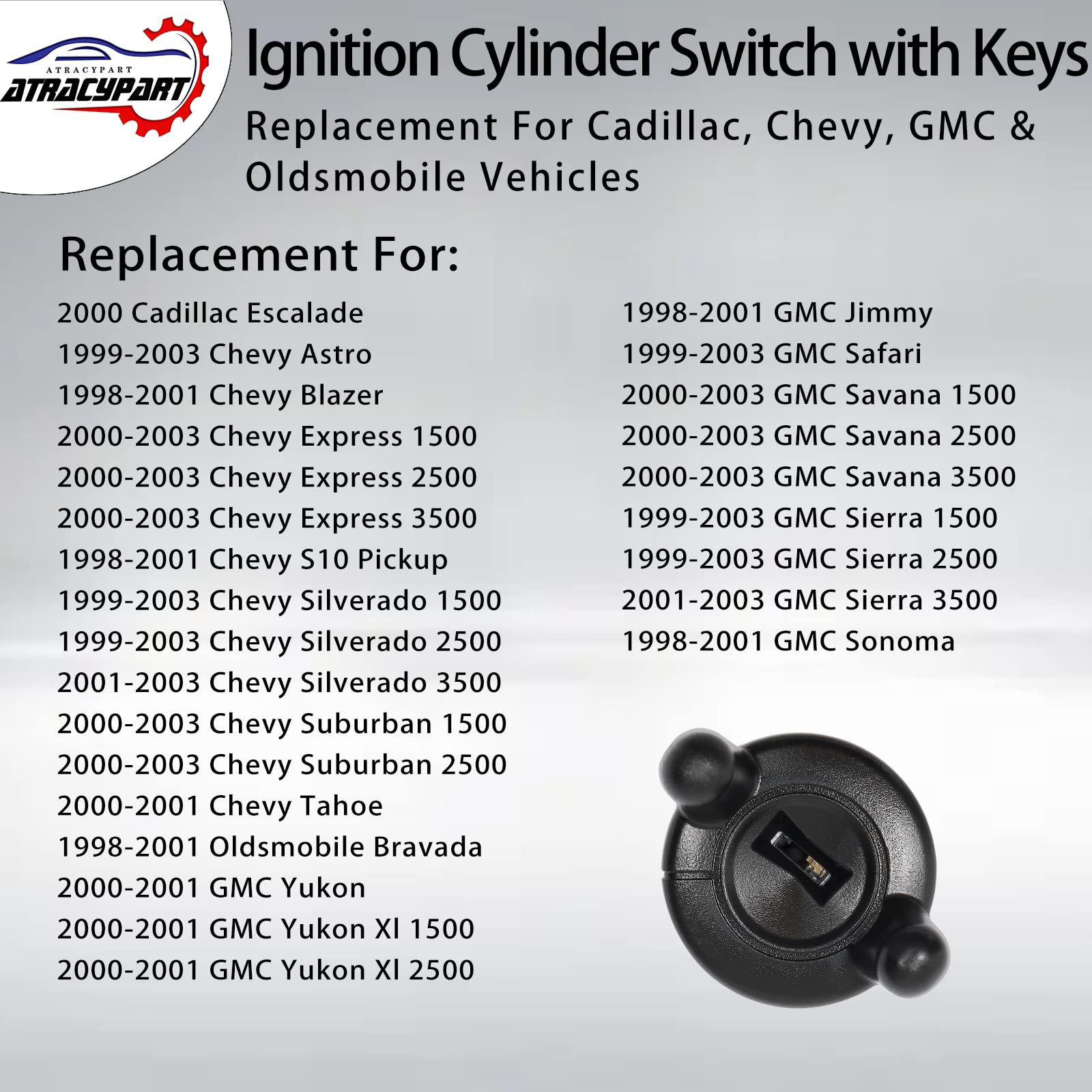 Ignition Key Switch Lock Cylinder For Chevy GMC C1500 C2500 C3500 - Foto 13